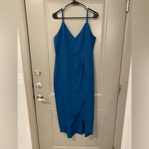 Teal high-low dress, size large